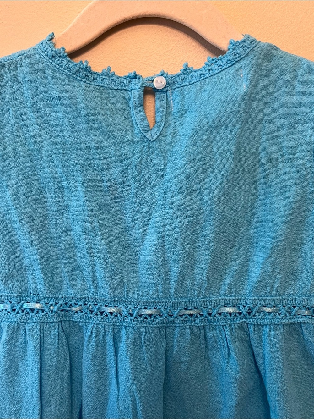 NWT Peruvian Artisan-Made Hand-Embroidered Applique Sun Dress Toddler Size 4 - Picture 5 of 7